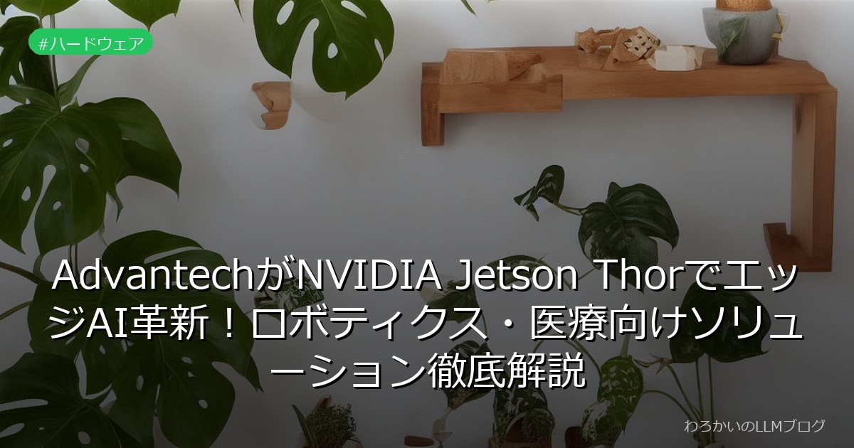 AdvantechがNVIDIA Jetson ThorでエッジAI革新！ロボティクス・医療向けソリューション徹底解説