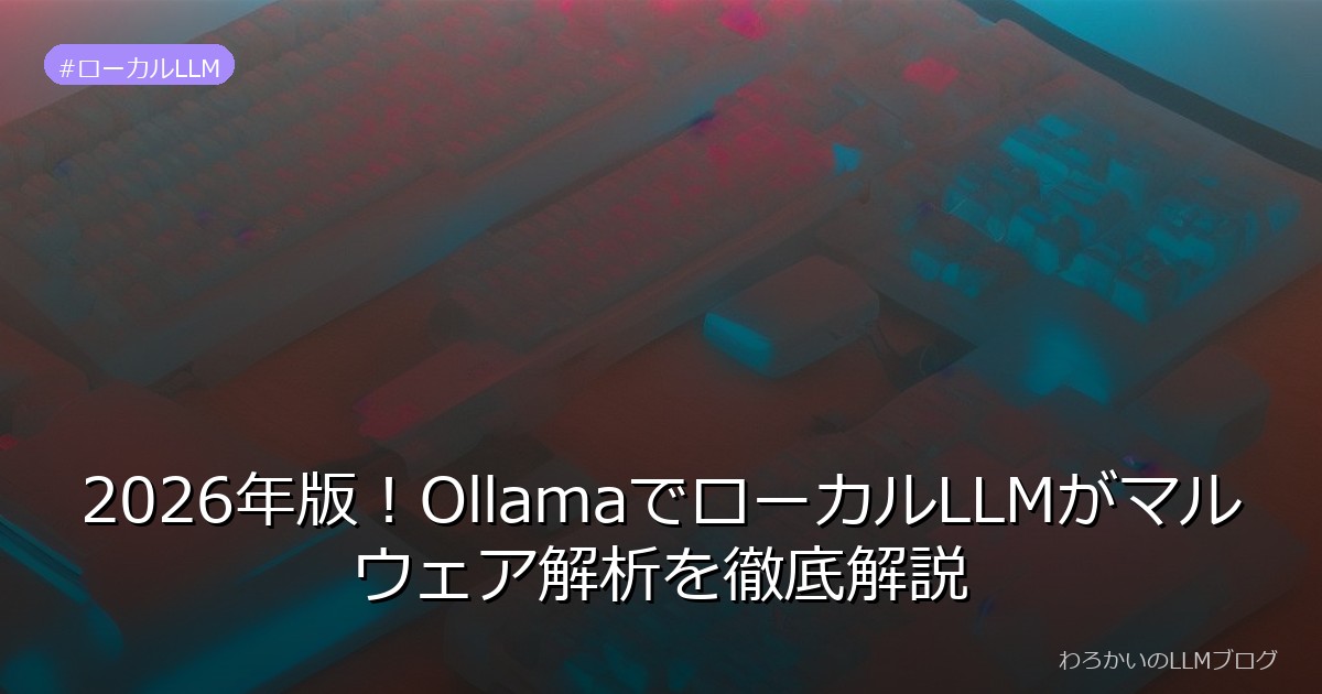 2026年版！OllamaでローカルLLMがマルウェア解析を徹底解説