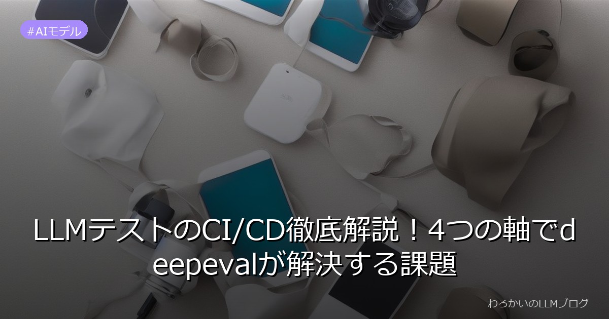 LLMテストのCI/CD徹底解説！4つの軸でdeepevalが解決する課題