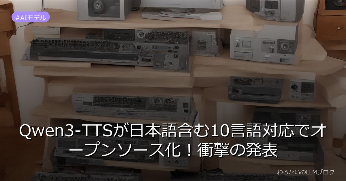 Qwen3-TTSが日本語含む10言語対応でオープンソース化！衝撃の発表