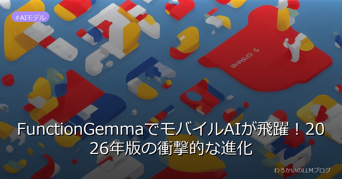 FunctionGemmaでモバイルAIが飛躍！2026年版の衝撃的な進化