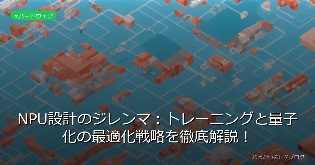 NPU設計のジレンマ：トレーニングと量子化の最適化戦略を徹底解説！