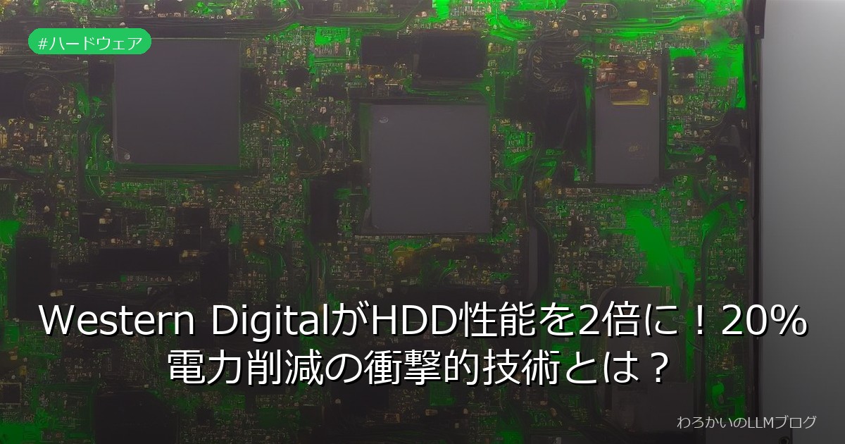 Western DigitalがHDD性能を2倍に！20％電力削減の衝撃的技術とは？
