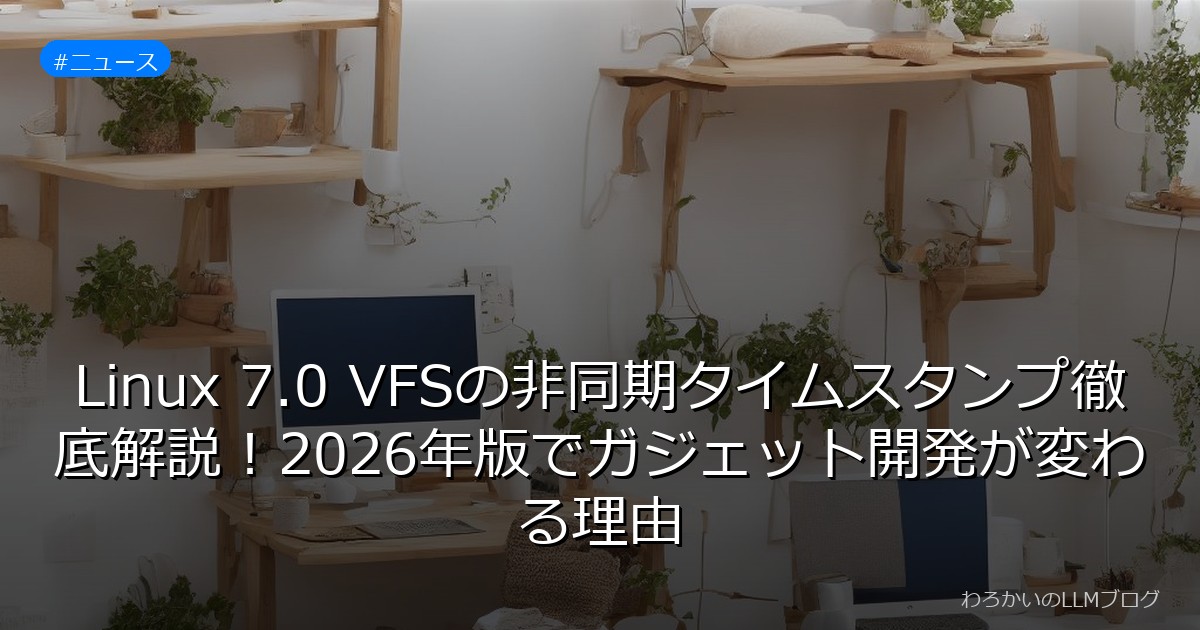 Linux 7.0 VFSの非同期タイムスタンプ徹底解説！2026年版でガジェット開発が変わる理由