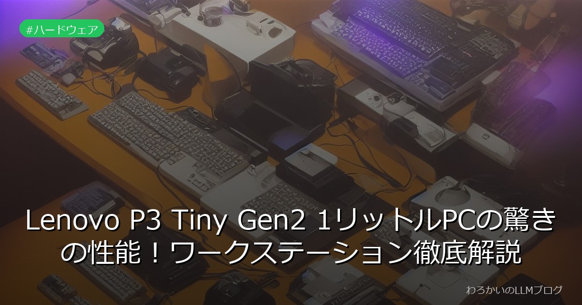 Lenovo P3 Tiny Gen2 1リットルPCの驚きの性能！ワークステーション徹底解説