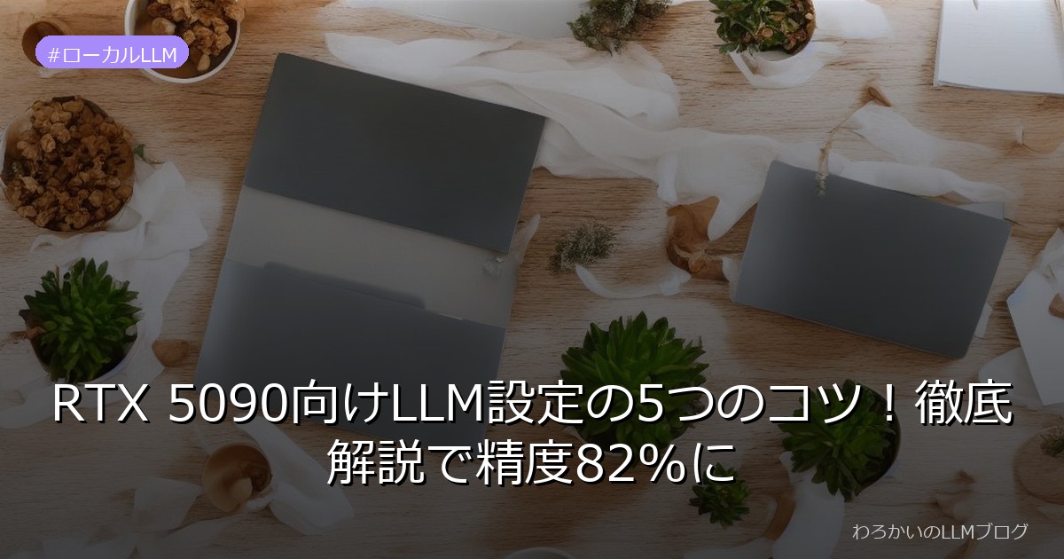RTX 5090向けLLM設定の5つのコツ！徹底解説で精度82%に