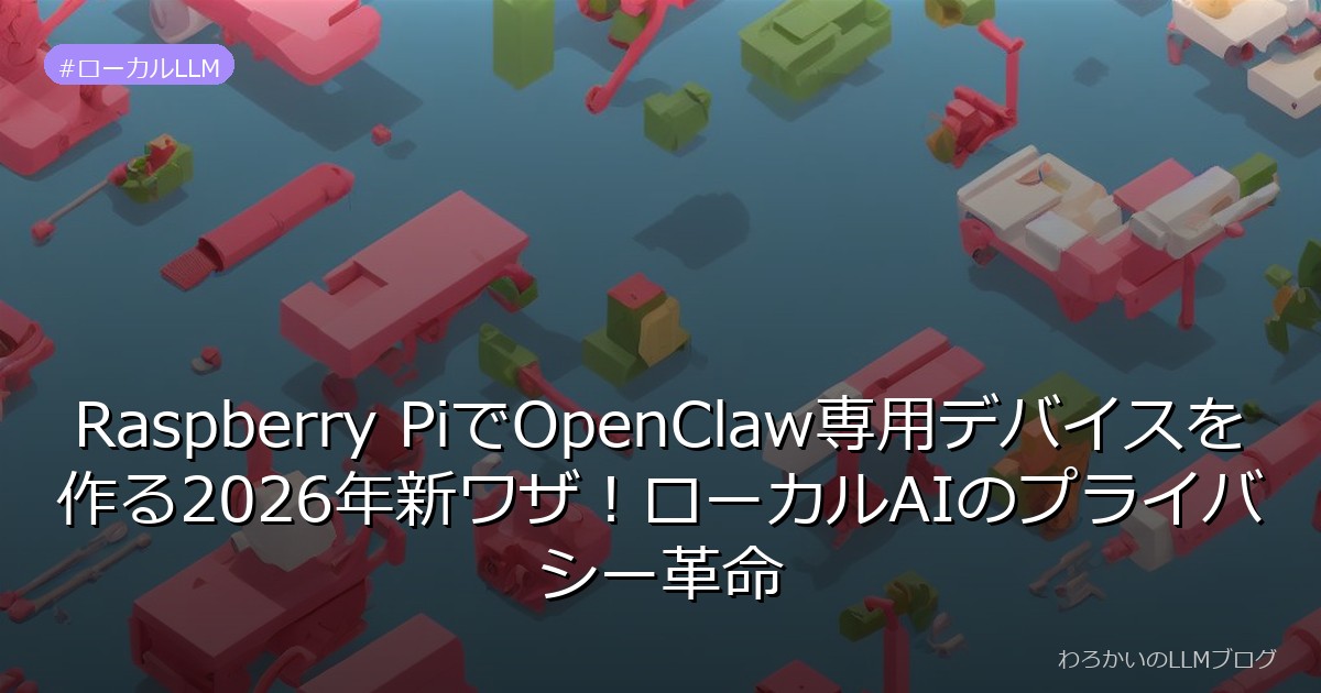 Raspberry PiでOpenClaw専用デバイスを作る2026年新ワザ！ローカルAIのプライバシー革命