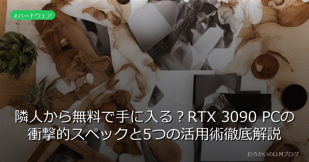 隣人から無料で手に入る？RTX 3090 PCの衝撃的スペックと5つの活用術徹底解説
