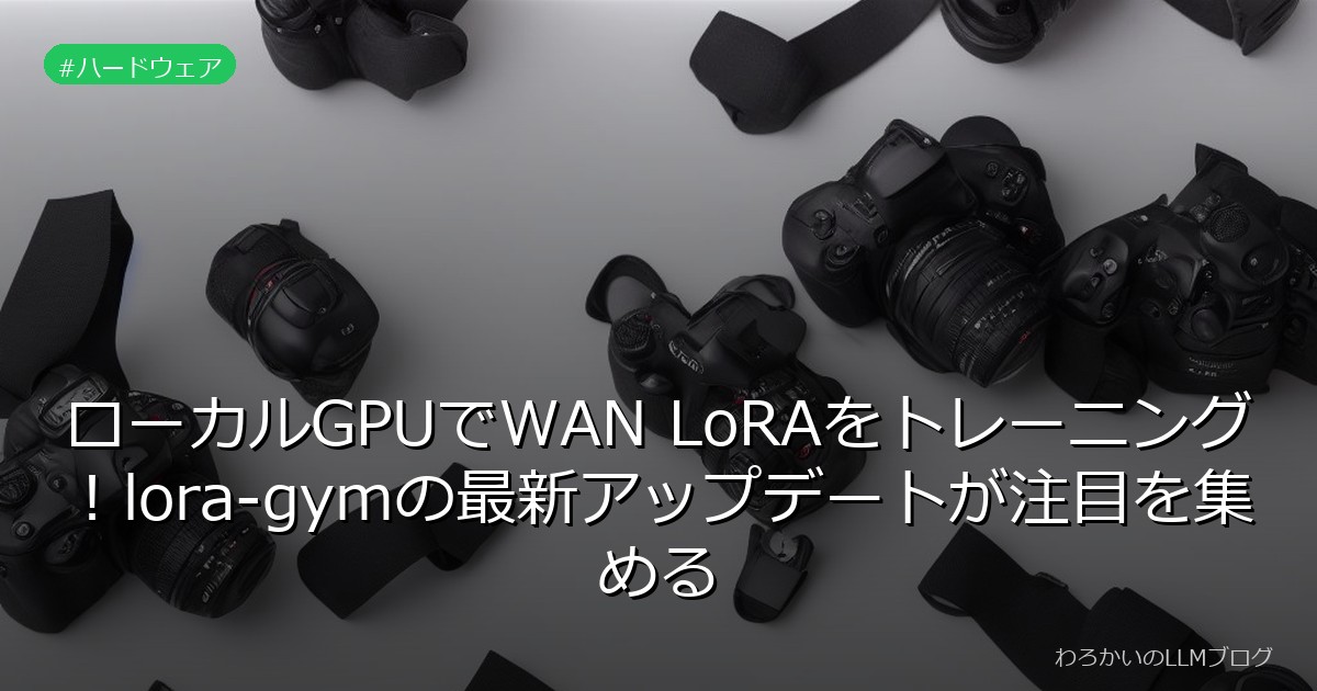 ローカルGPUでWAN LoRAをトレーニング！lora-gymの最新アップデートが注目を集める