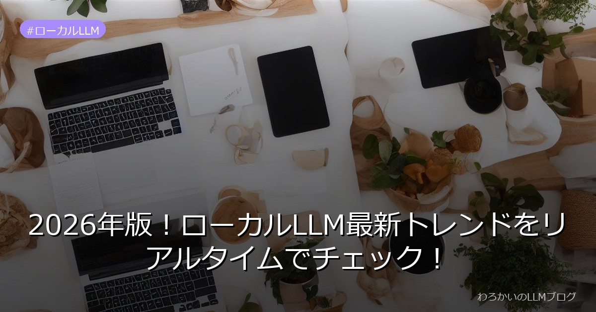 2026年版！ローカルLLM最新トレンドをリアルタイムでチェック！
