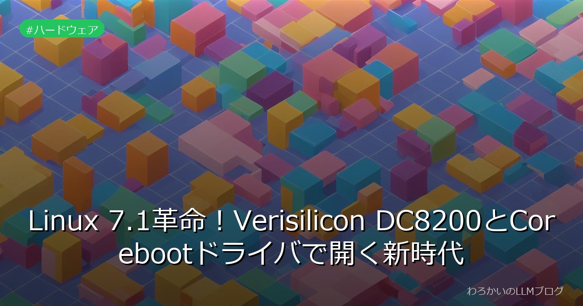 Linux 7.1革命！Verisilicon DC8200とCorebootドライバで開く新時代