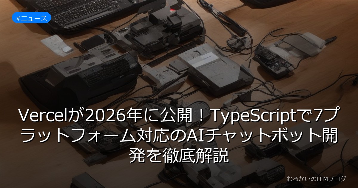 Vercelが2026年に公開！TypeScriptで7プラットフォーム対応のAIチャットボット開発を徹底解説