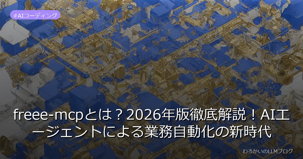 freee-mcpとは？2026年版徹底解説！AIエージェントによる業務自動化の新時代
