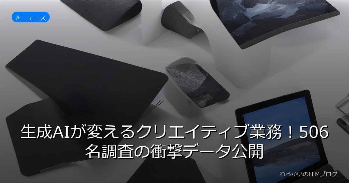 生成AIが変えるクリエイティブ業務！506名調査の衝撃データ公開