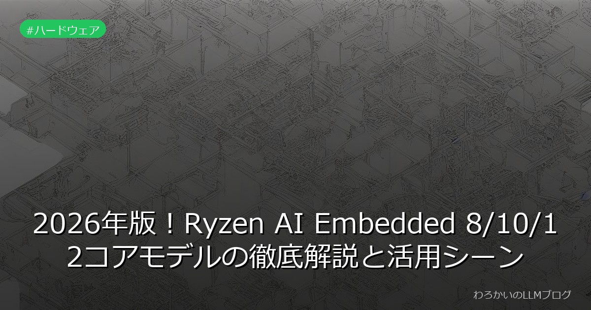 2026年版！Ryzen AI Embedded 8/10/12コアモデルの徹底解説と活用シーン