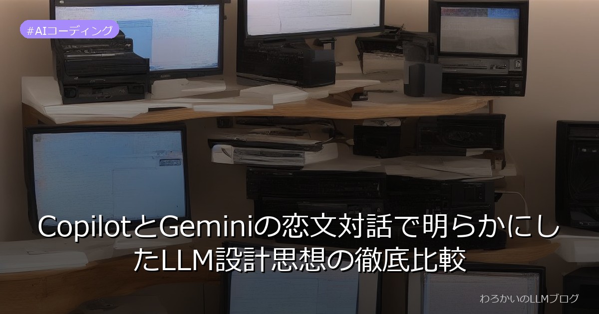 CopilotとGeminiの恋文対話で明らかにしたLLM設計思想の徹底比較