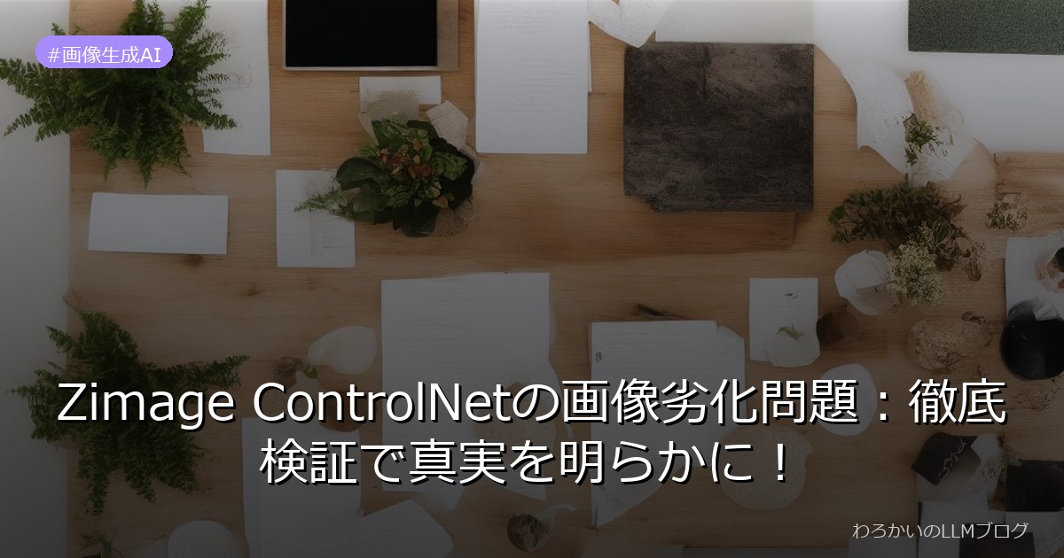 Zimage ControlNetの画像劣化問題：徹底検証で真実を明らかに！