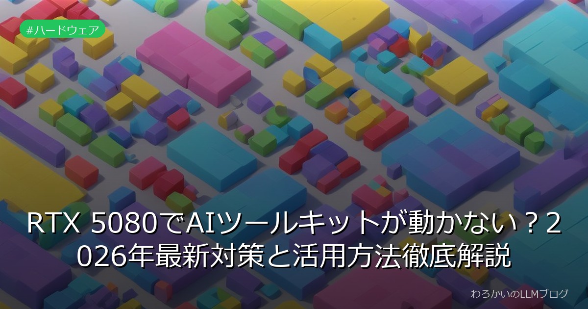 RTX 5080でAIツールキットが動かない？2026年最新対策と活用方法徹底解説
