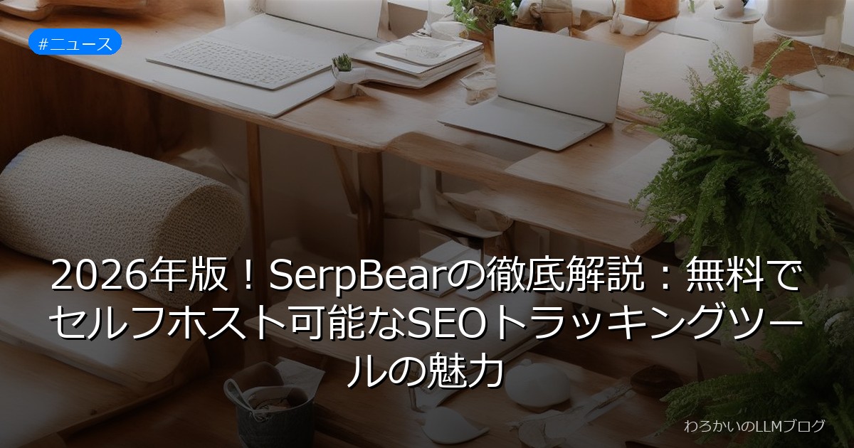 2026年版！SerpBearの徹底解説：無料でセルフホスト可能なSEOトラッキングツールの魅力