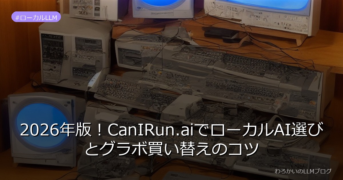 2026年版！CanIRun.aiでローカルAI選びとグラボ買い替えのコツ