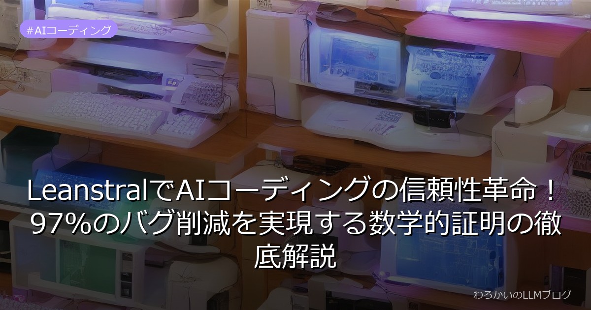 LeanstralでAIコーディングの信頼性革命！97%のバグ削減を実現する数学的証明の徹底解説