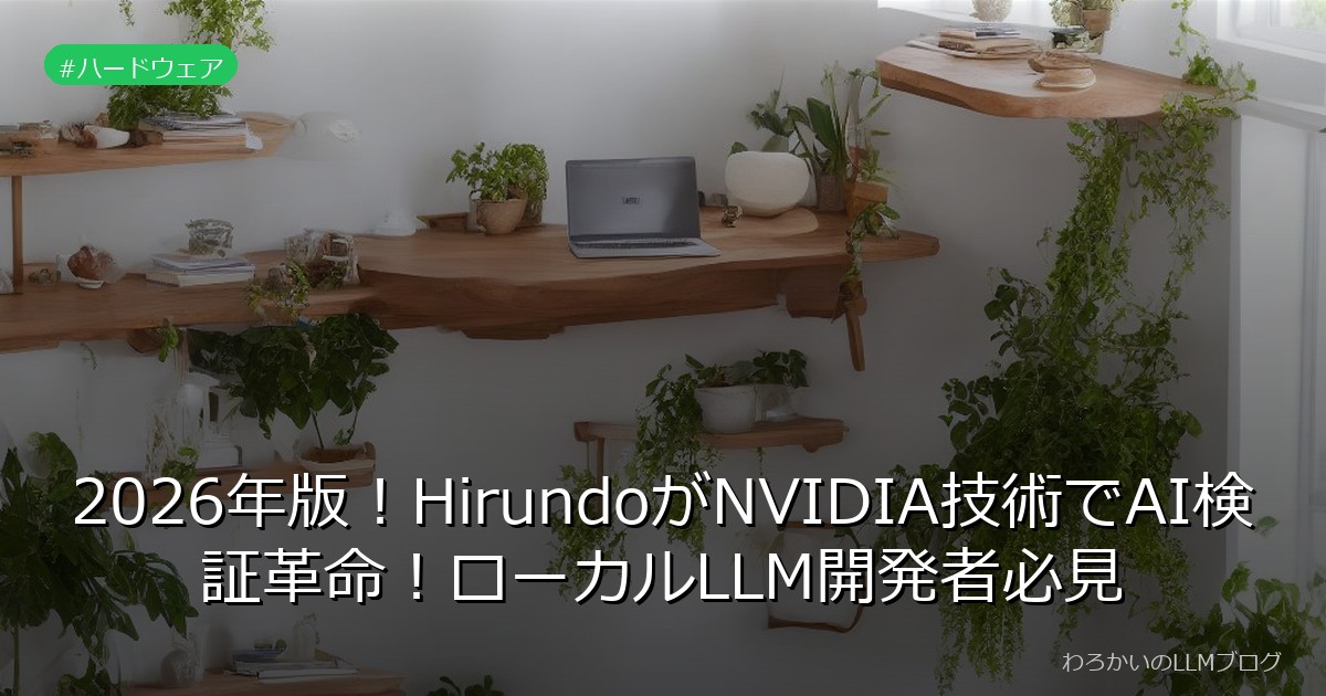 2026年版！HirundoがNVIDIA技術でAI検証革命！ローカルLLM開発者必見