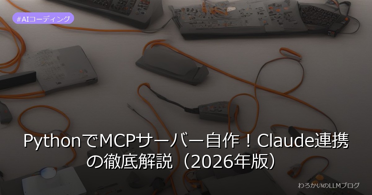 PythonでMCPサーバー自作！Claude連携の徹底解説（2026年版）