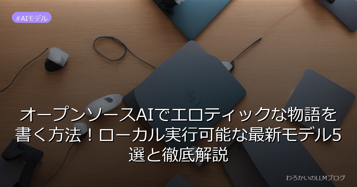 オープンソースAIでエロティックな物語を書く方法！ローカル実行可能な最新モデル5選と徹底解説