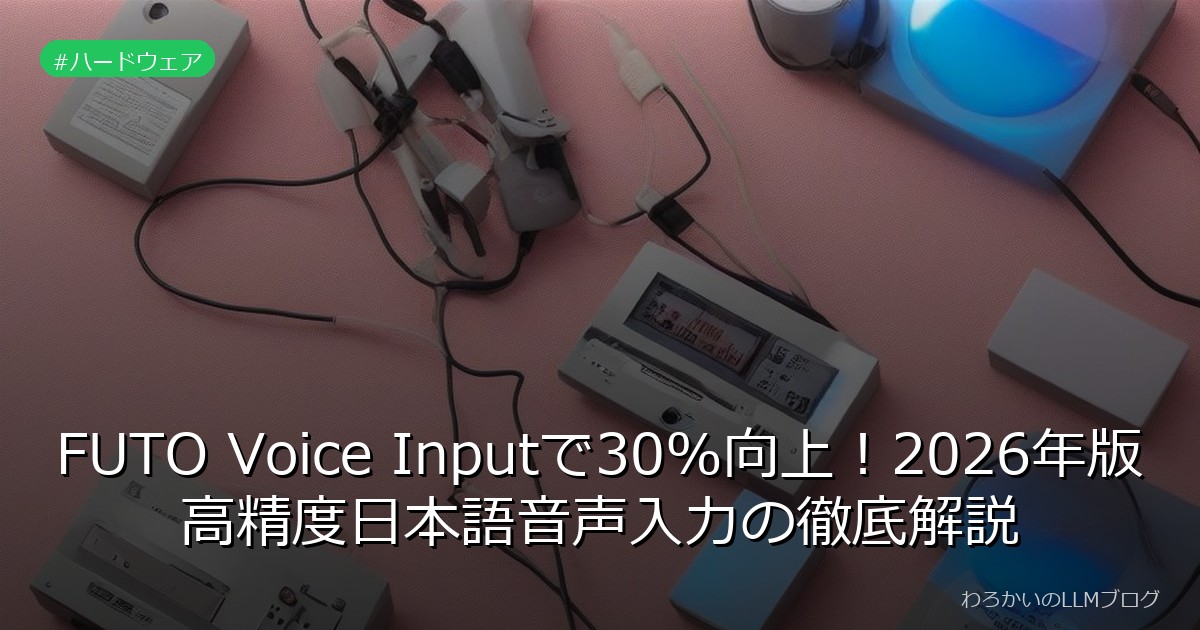 FUTO Voice Inputで30%向上！2026年版高精度日本語音声入力の徹底解説