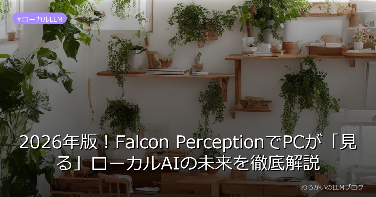 2026年版！Falcon PerceptionでPCが「見る」ローカルAIの未来を徹底解説