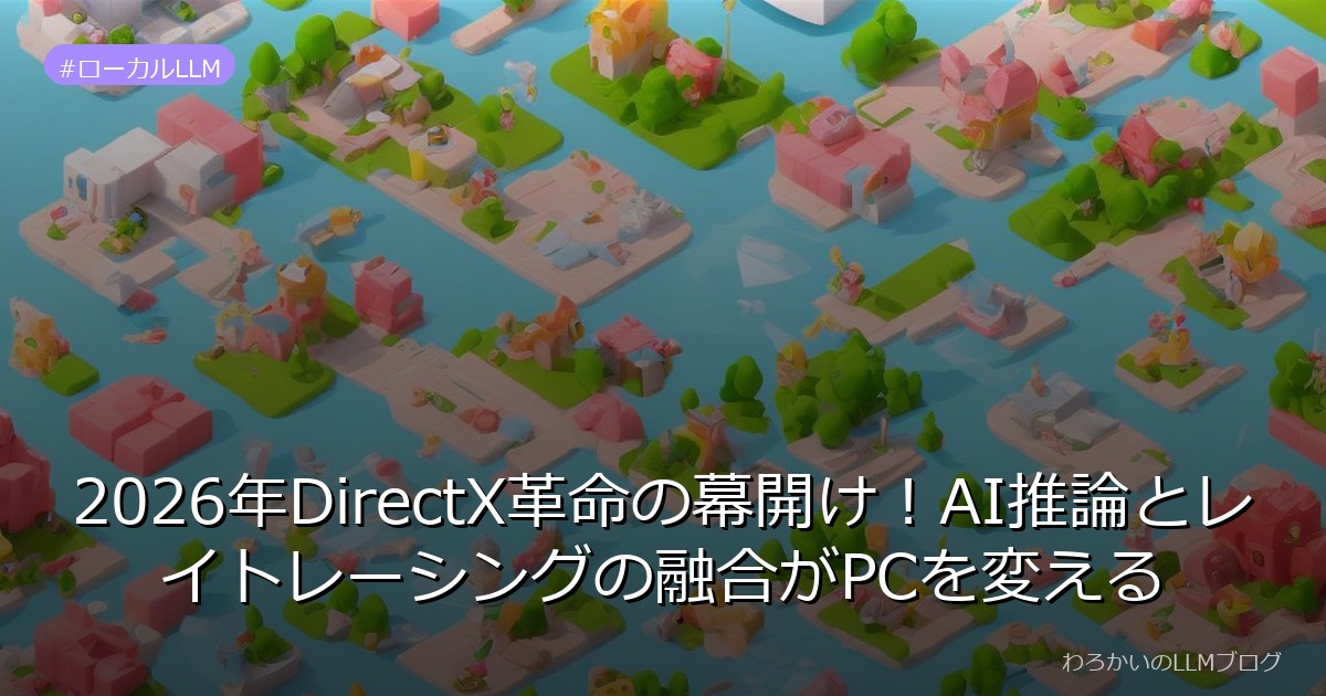 2026年DirectX革命の幕開け！AI推論とレイトレーシングの融合がPCを変える