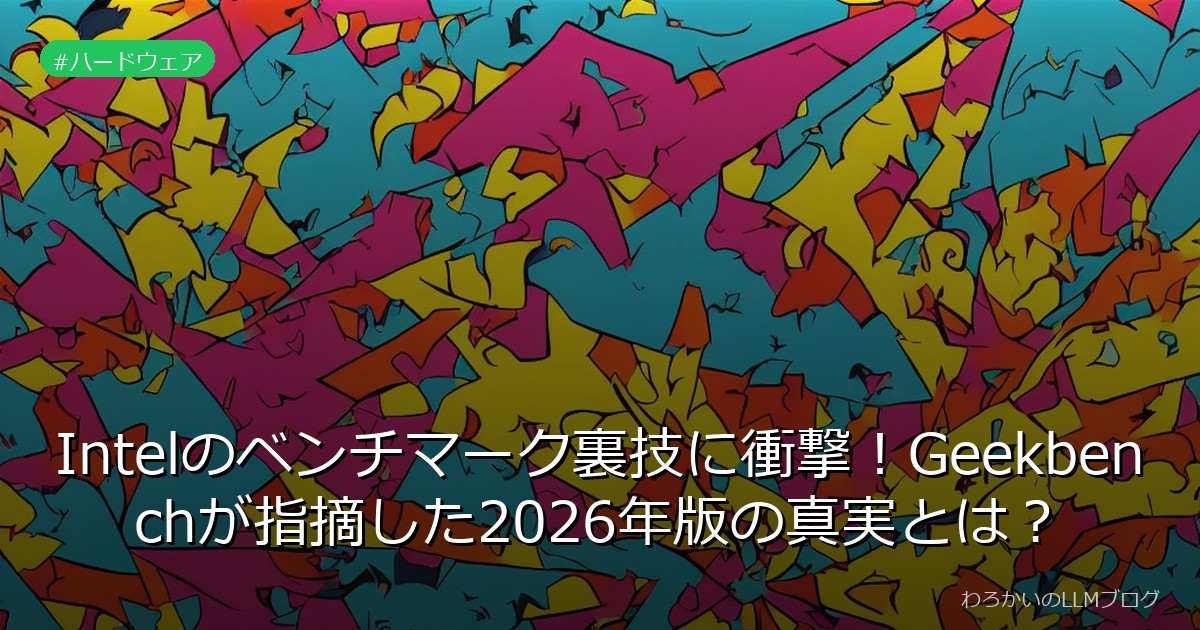 Intelのベンチマーク裏技に衝撃！Geekbenchが指摘した2026年版の真実とは？