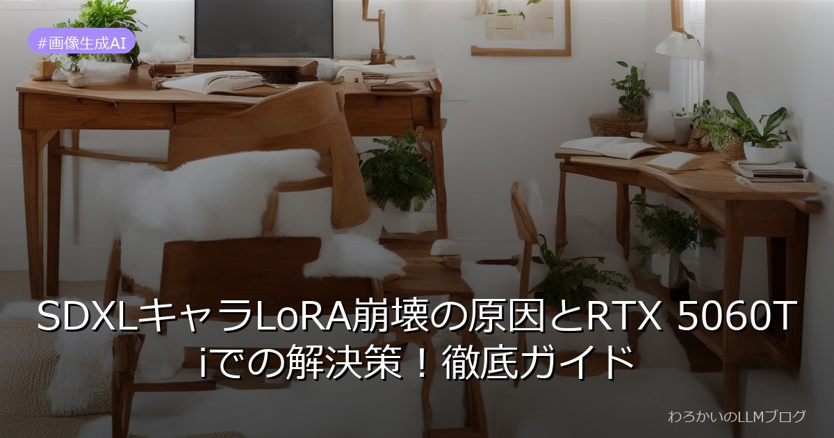 SDXLキャラLoRA崩壊の原因とRTX 5060Tiでの解決策！徹底ガイド