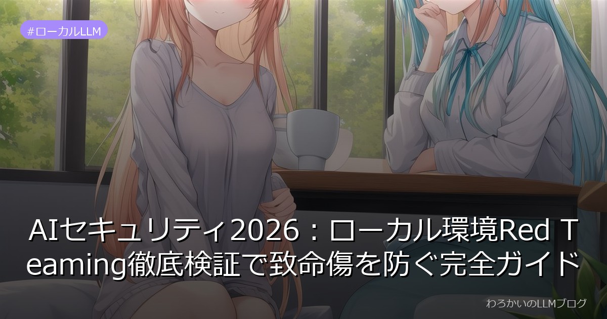 AIセキュリティ2026：ローカル環境Red Teaming徹底検証で致命傷を防ぐ完全ガイド
