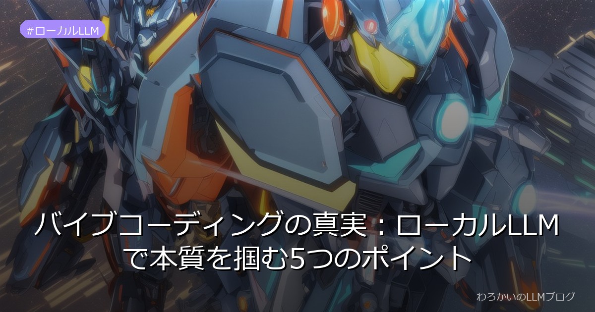 バイブコーディングの真実：ローカルLLMで本質を掴む5つのポイント