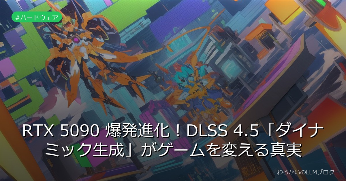RTX 5090 爆発進化！DLSS 4.5「ダイナミック生成」がゲームを変える真実