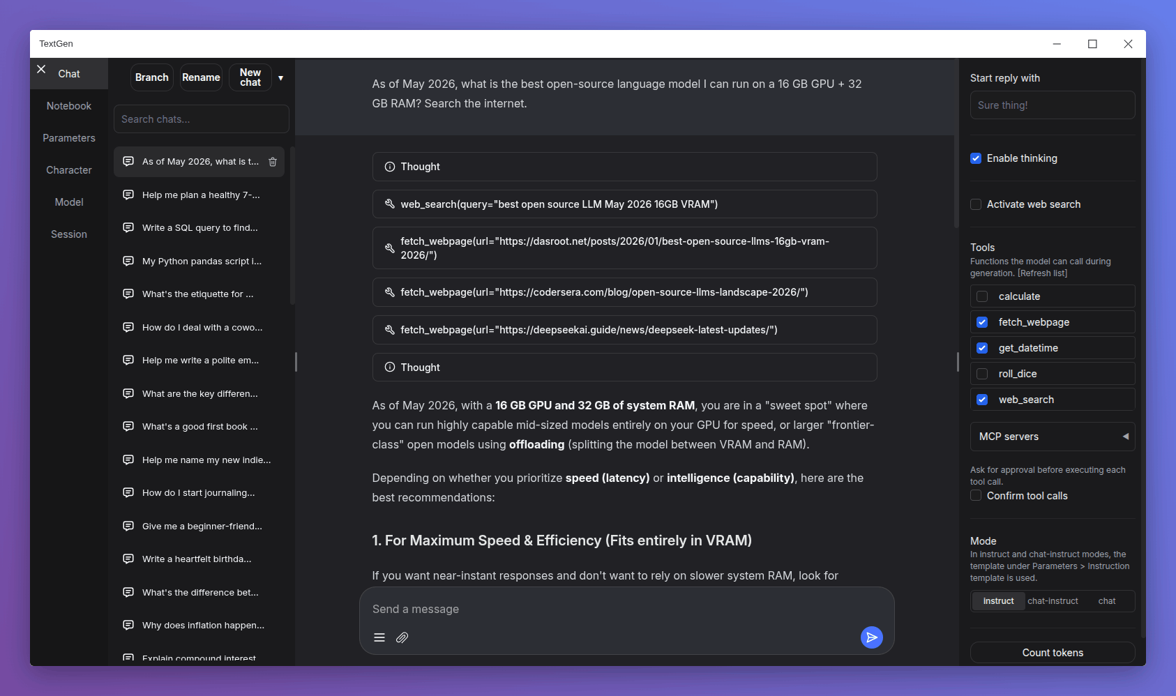 text-generation-webui v4.8以降のChatモード新UI（Electronデスクトップアプリ）